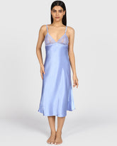 La Senza Sexy Sleep Satin Slip PERIWINKLE DREAM / M